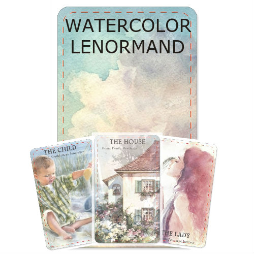 500x500 Watercolor Lenormand Deck Collection