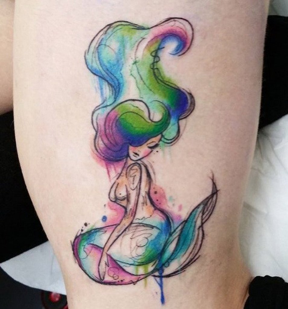 955x1024 Most Beautiful Watercolor Tattoo Ideas Mybodiart