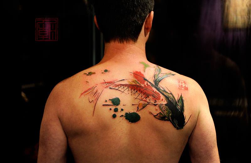 800x519 Koi Fish Watercolor Tattoo For Men Tattoo Ideas