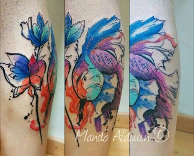 639x512 Watercolor Tattoo