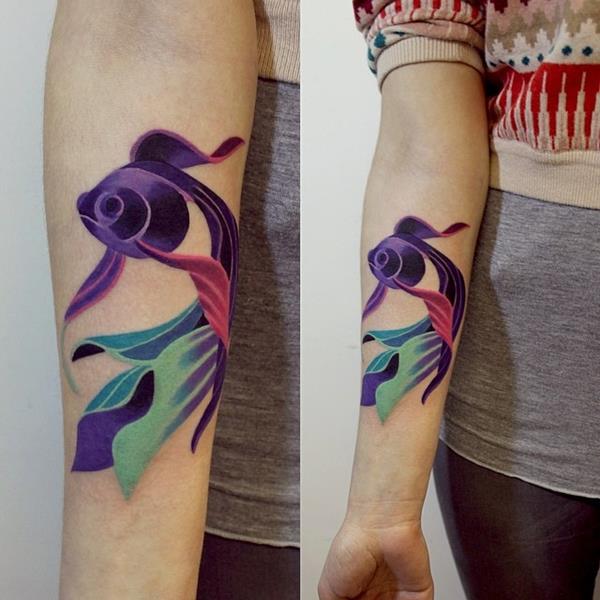 600x600 Truly Stunning Watercolor Tattoos By Sasha Unisex