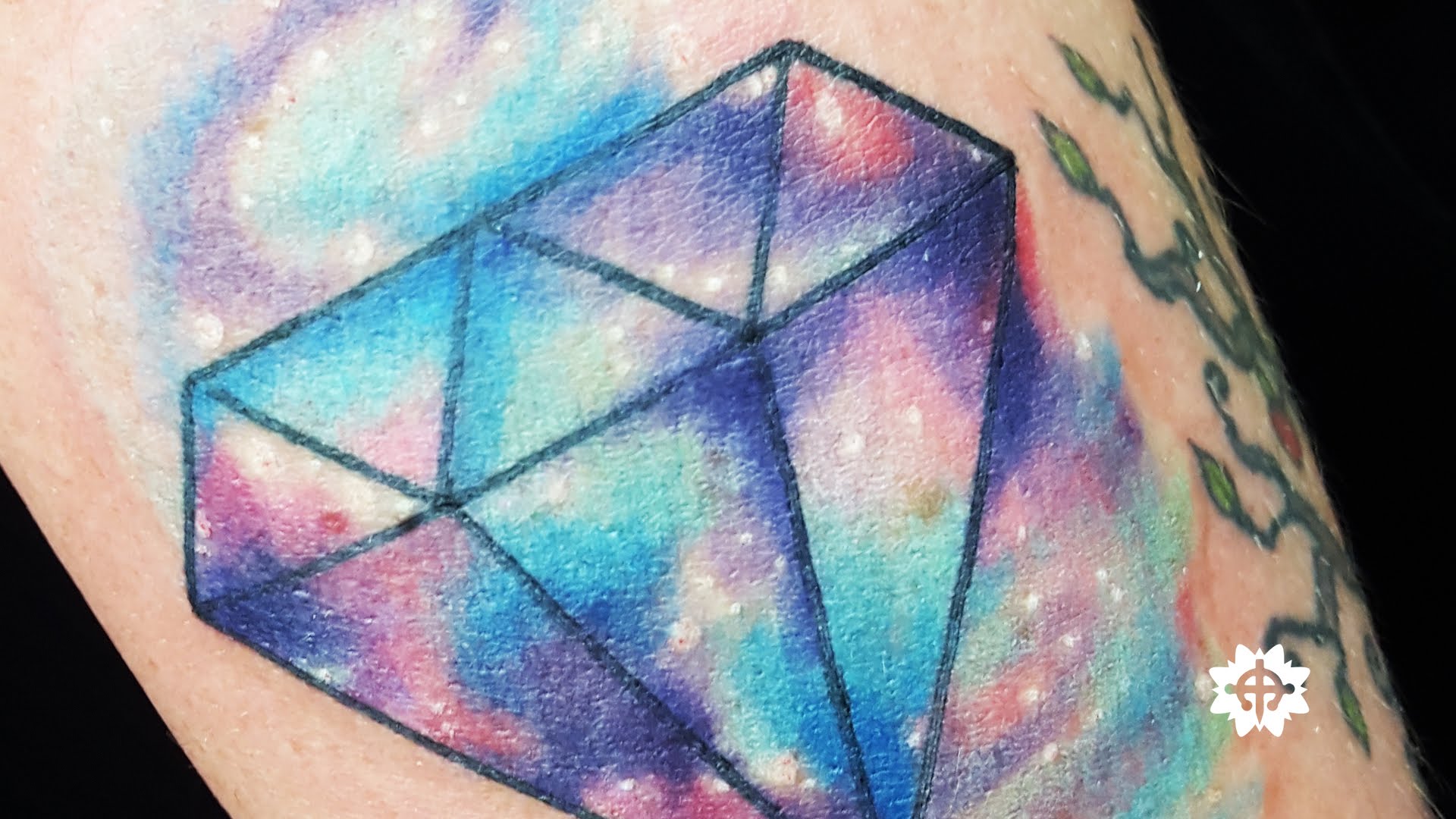 1920x1080 Diamond Galaxy Watercolor Tattoo By Kran