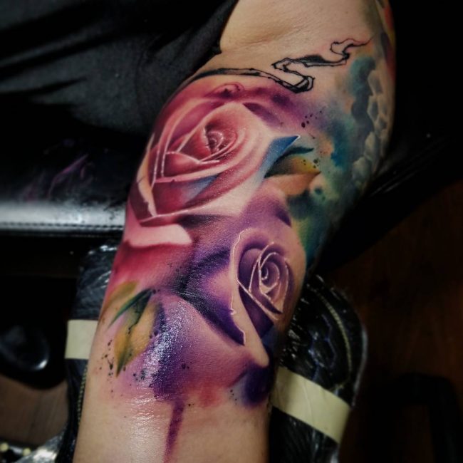 650x650 55 Magical Watercolor Tattoo Designs