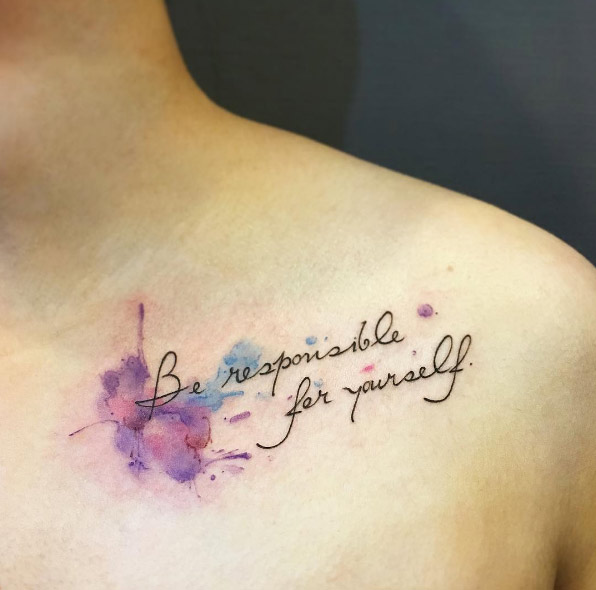 596x590 41 Watercolor Tattoos That Are A Work Of Art