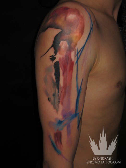 525x700 Tattoo Artist Ondrash Inks Watercolor Paintings Into Skin Art