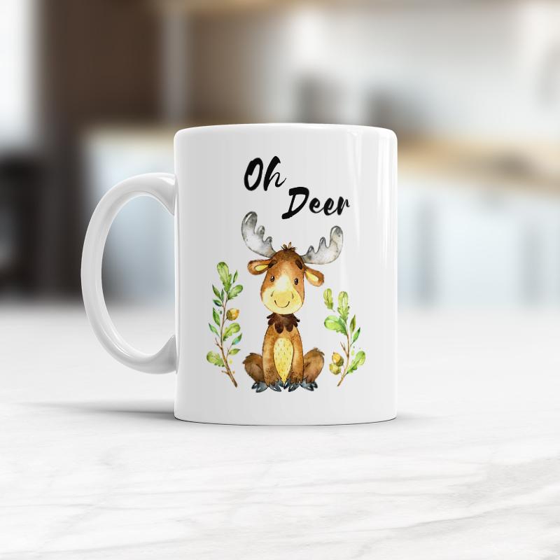 800x800 Oh Deer Mug Watercolor Art Coffee