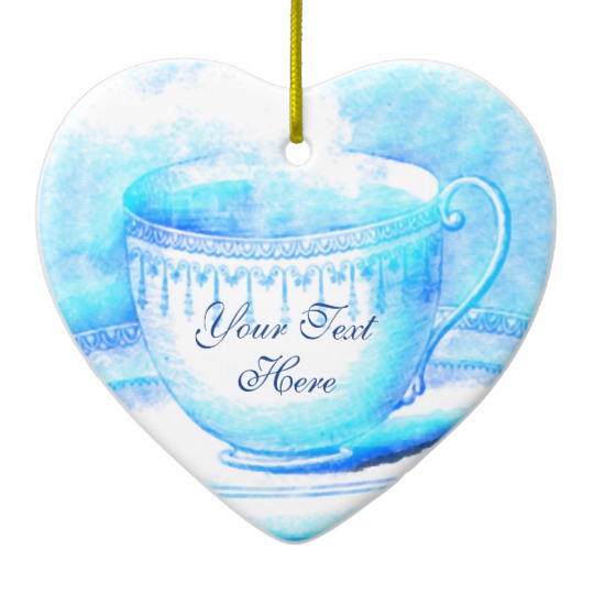 540x540 Watercolor Teacup Personalized Ornament