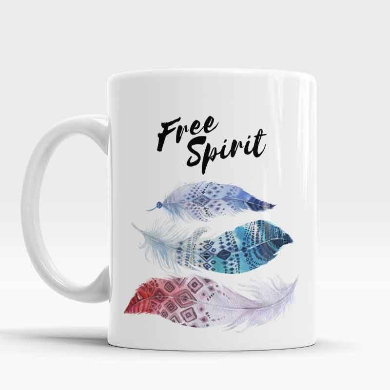 800x800 Free Spirit Mug Watercolor Art Coffee