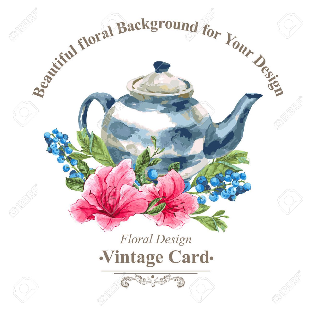 1300x1300 Teapot Clipart Watercolor ~ Frames ~ Illustrations ~ Hd Images