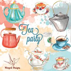 236x236 Watercolor Clipart Teapot