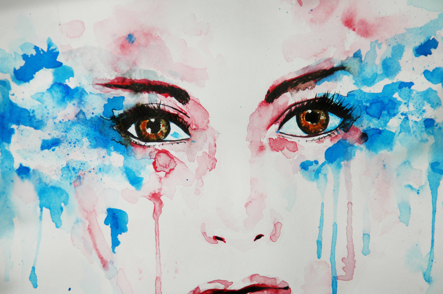 900x598 Painting Tears Watercolor Painting Tears Closeup Bealx On