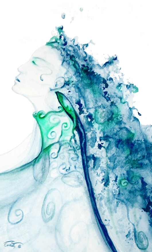 530x879 Syren Tears Watercolor By The0phrastus