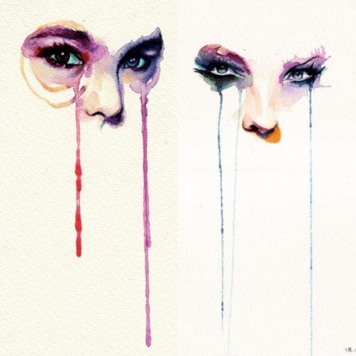 500x500 Watercolor Tears Art Watercolor, Fashion