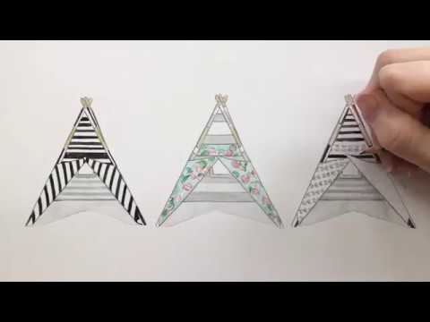 480x360 Watercolor Teepee Painting