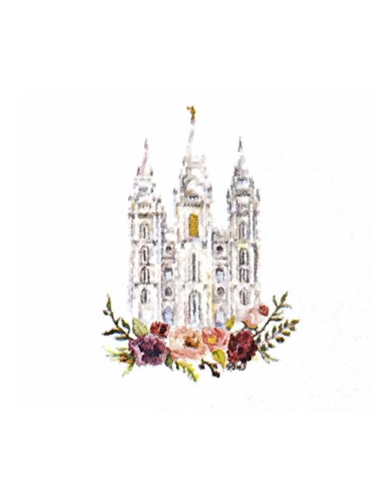 800x1024 Salt Lake City Lds Temple Watercolor Greeting Card