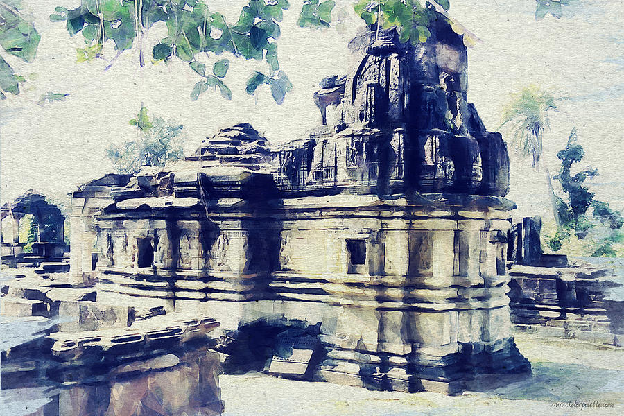 900x600 Temple From Past Painting By Kolor Palette