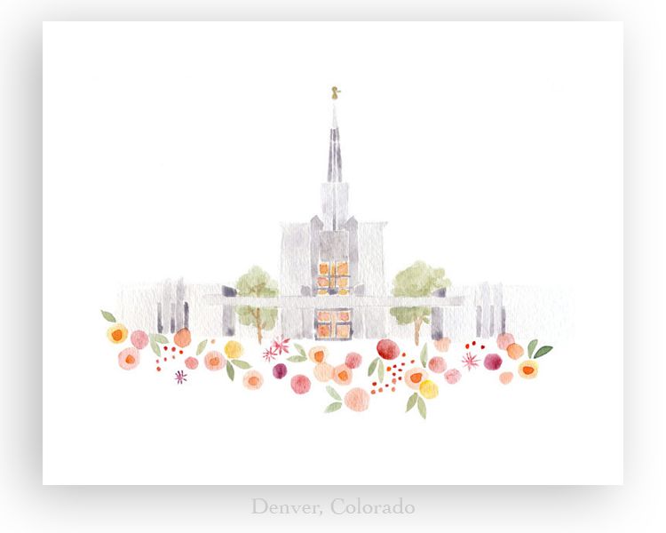 750x600 Groopdealz Lds Watercolor Temple Giclee Print