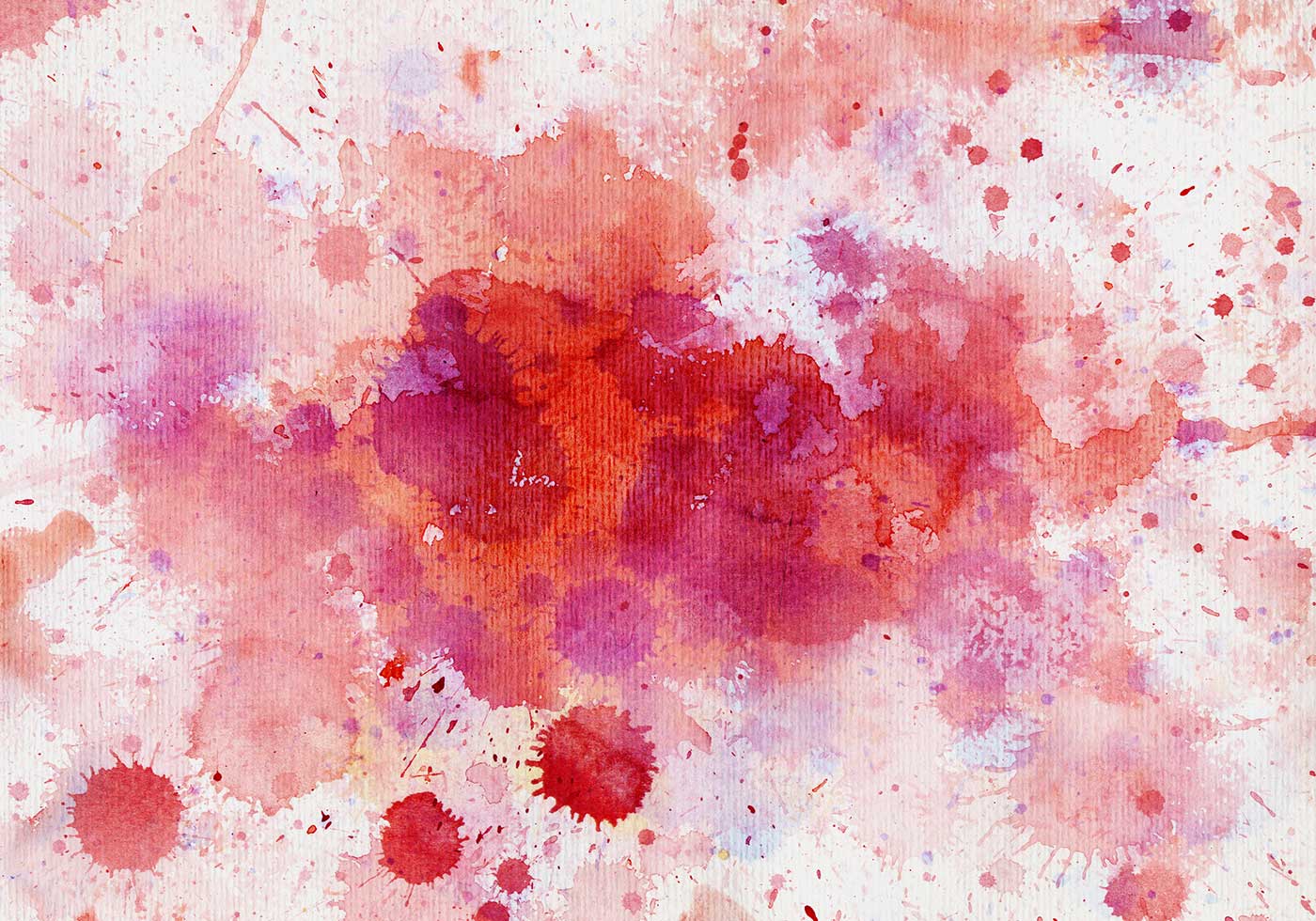 1400x980 Watercolour Splats In Red N Pink