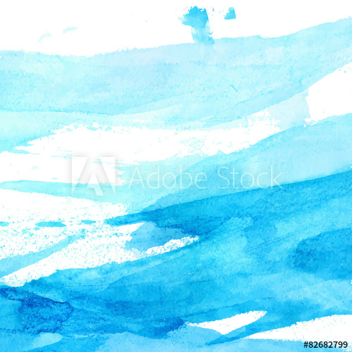 500x500 Blue Watercolor Texture With Brush Strokes And Stains.