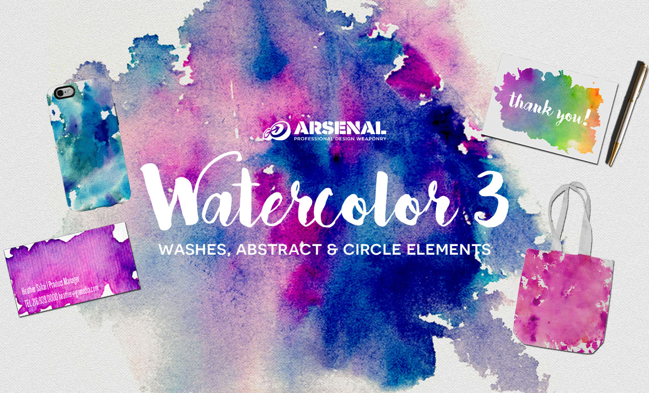 1270x770 Watercolor Elements Pack