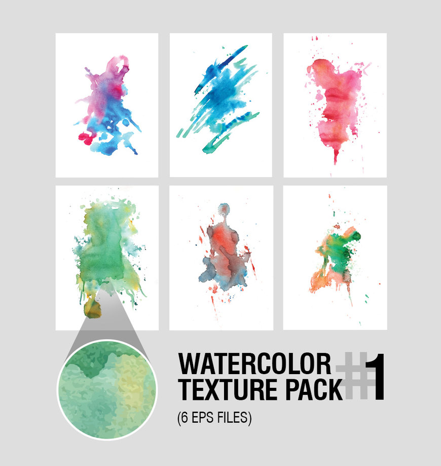 870x918 Watercolor Texture Pack