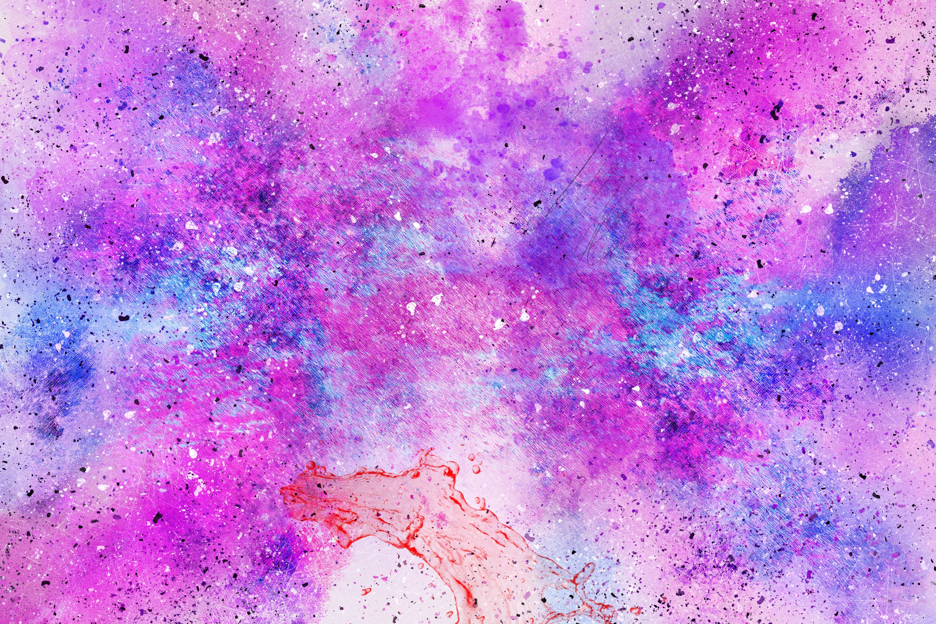3000x2000 Download Wallpaper 3000x2000 Stains, Texture, Watercolor, Pink Hd