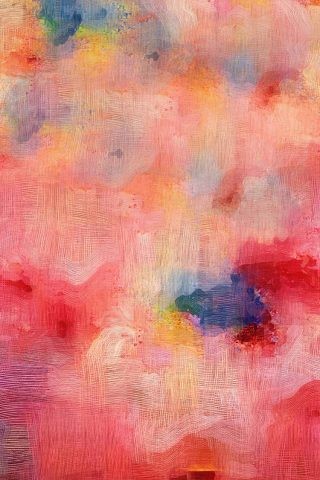 320x480 Red Blue Watercolor Texture Paint Iphone 6 Wallpaper Hd