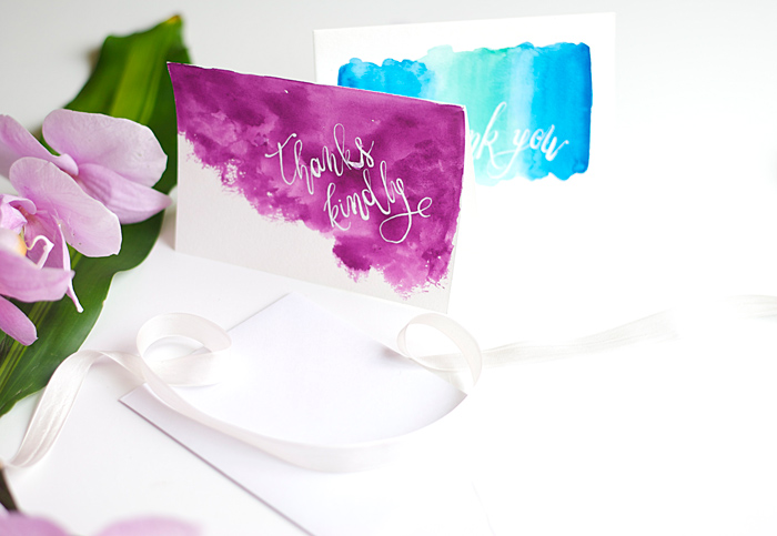 700x483 Diy Watercolor Thank You Cards Designsponge