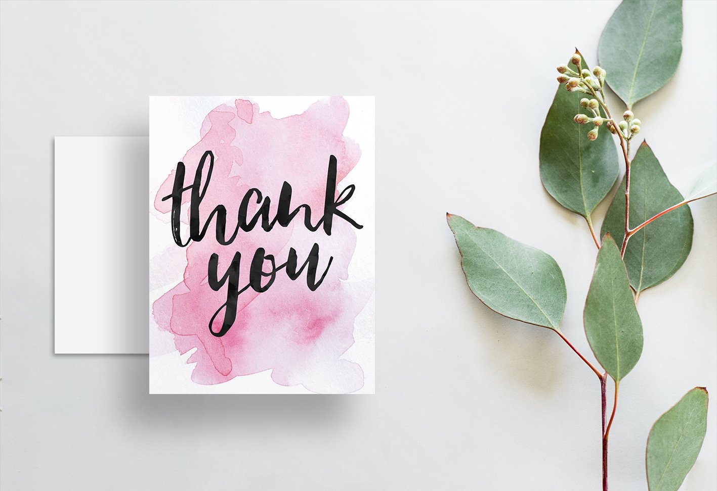 1417x972 Watercolor Splash Thank You Cards Brights Amp Neutrals
