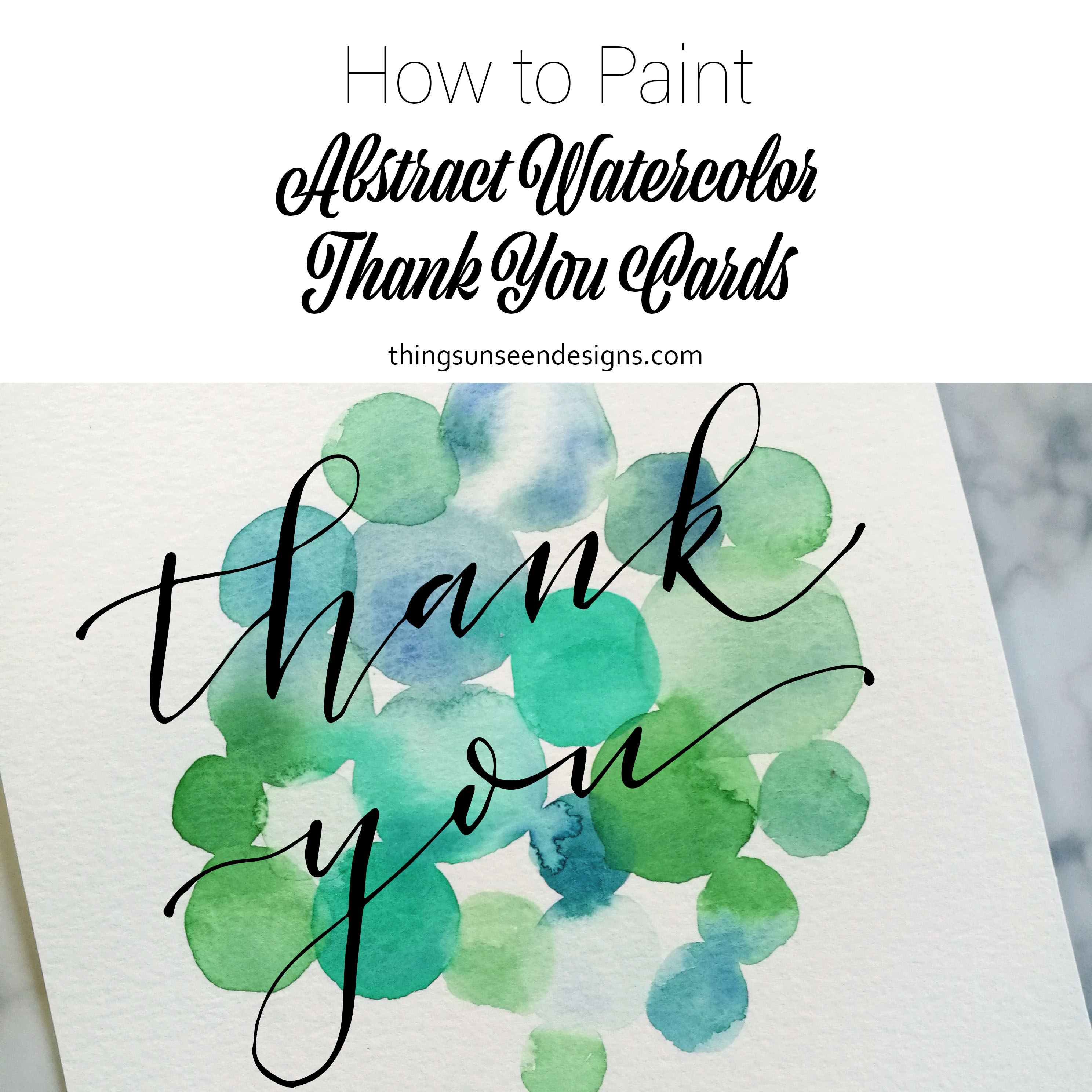 2976x2976 Diy Abstract Watercolor Thank You Cards Things Unseen Designs