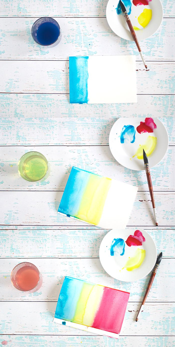 700x1383 Diy Watercolor Thank You Cards