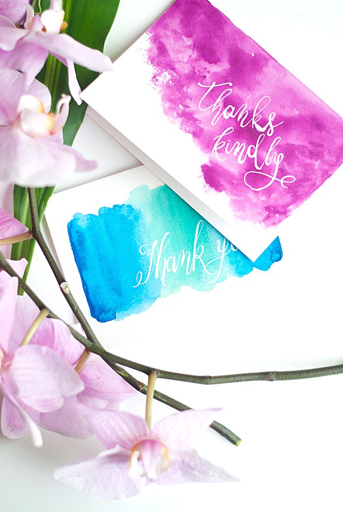 700x1046 Diy Watercolor Thank You Cards (Designsponge) D I Y