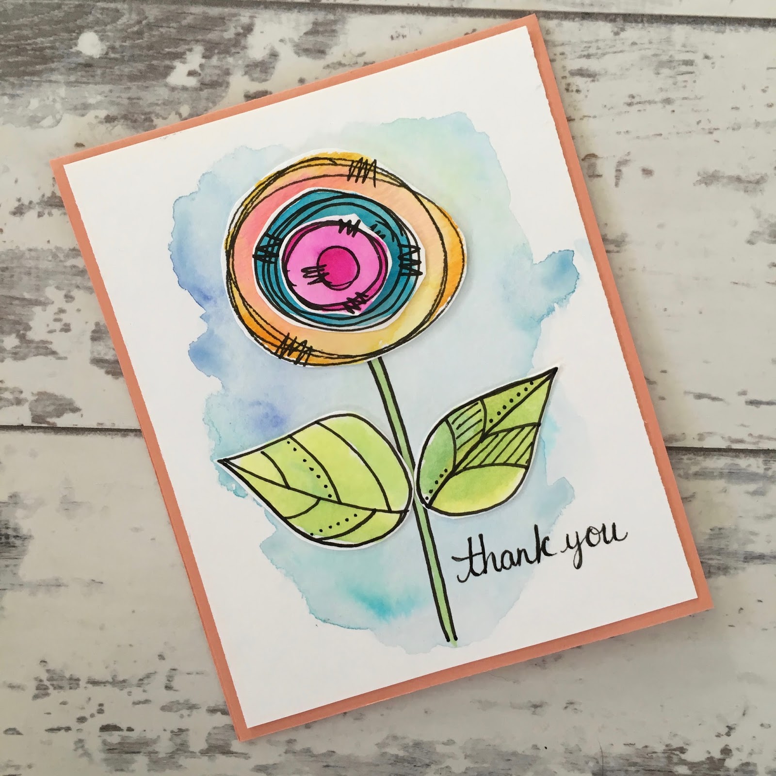 1600x1600 Made By Nicole Watercolor Thank You Card