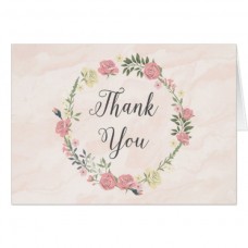 228x228 Roses Watercolor Thank You Card
