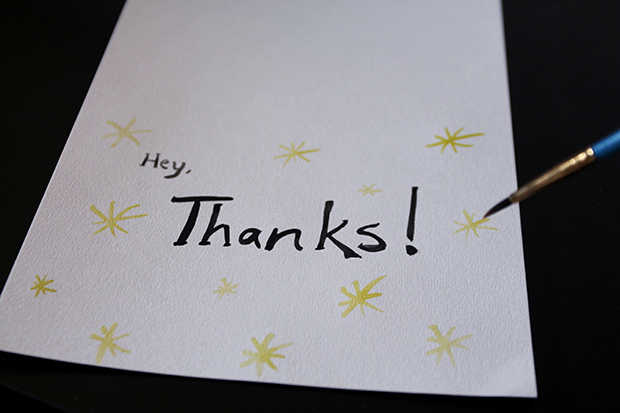 620x413 Use Watercolor To Make Diy Thank You Cards