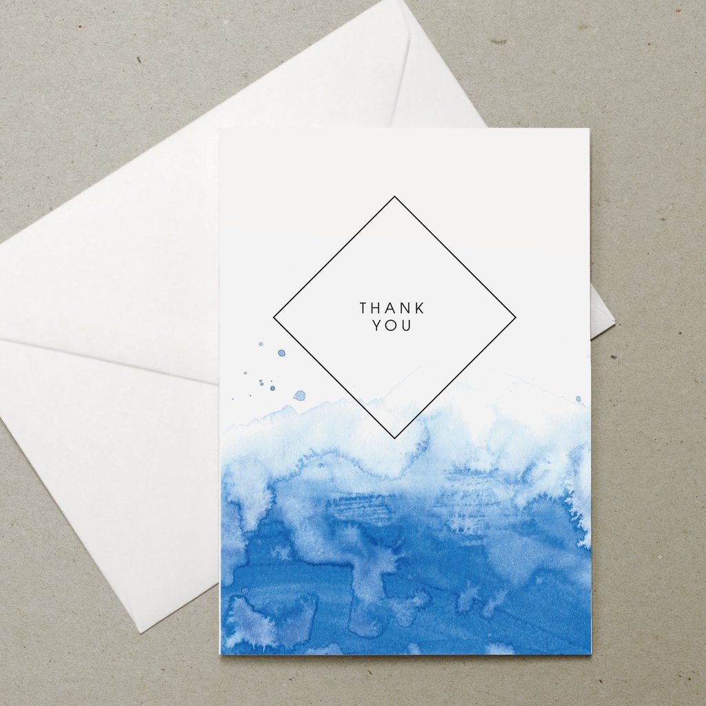 1024x1024 Watercolour Thank You Card Dowse