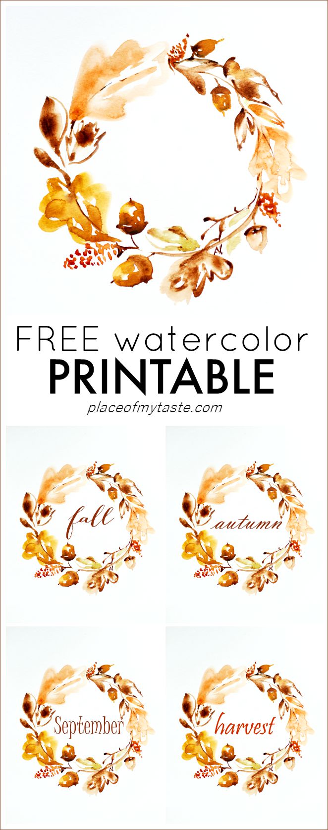 662x1671 Free Watercolor Thanksgiving Printable