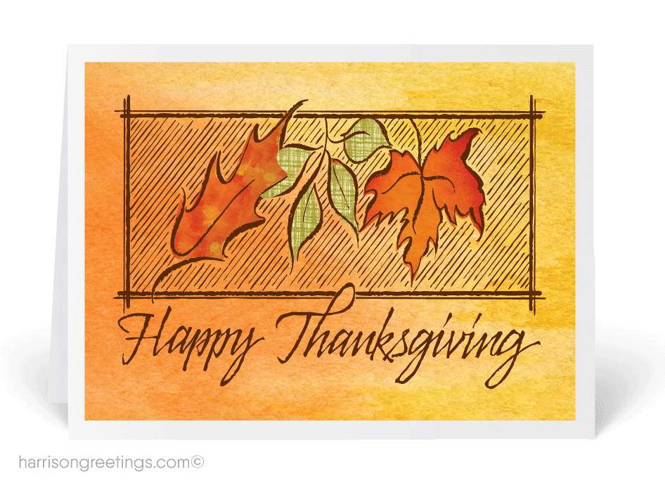 946x704 Watercolor Traditional Thanksgiving Cards [Tg25] Harrison