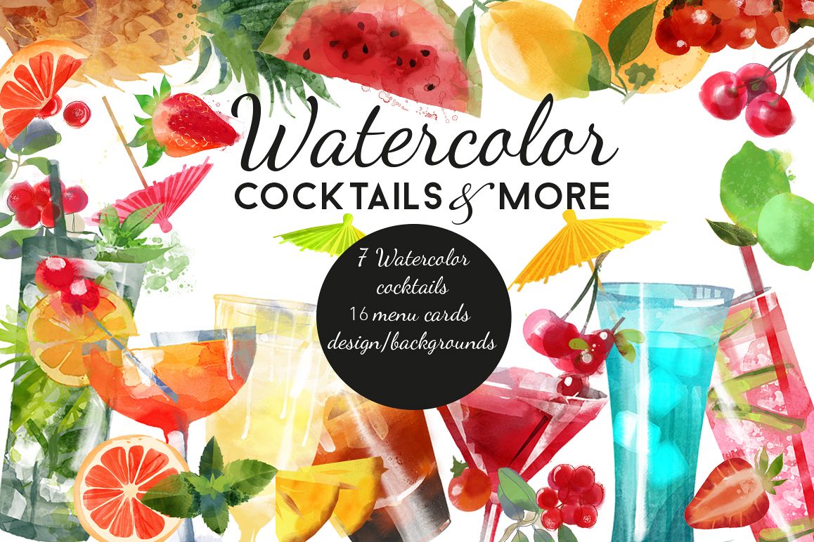 1158x772 Watercolor Cocktails Amp Mohre