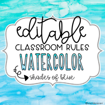 350x350 Editable Classroom Rules Watercolor Theme By Teach Like A Saint