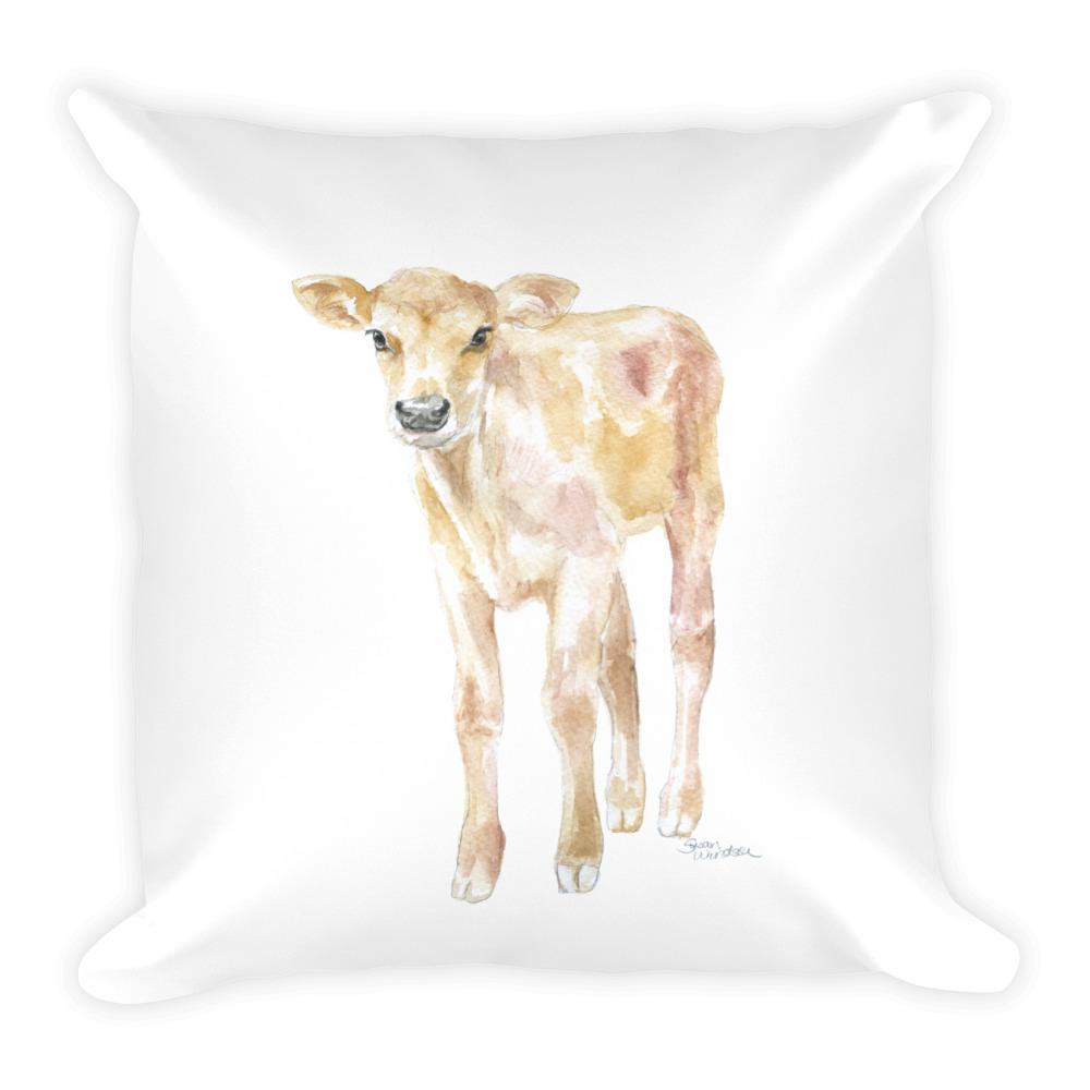 1000x1000 Jersey Calf Watercolor Throw Pillow Susan Windsor