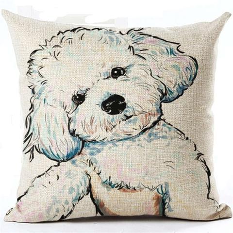 480x480 Expressive Watercolor Dog Cushion Cover My Dog Devotion