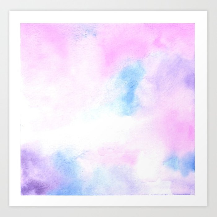 700x700 Pastel Watercolor Tie Dye Art Print By Creamandsugar Society6