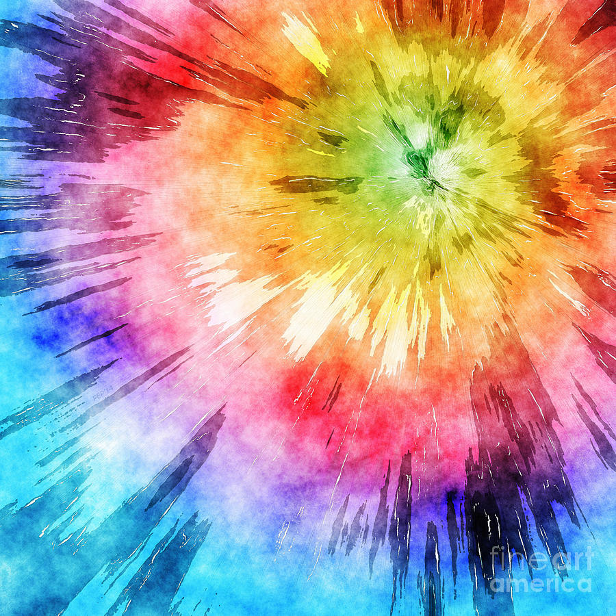 900x900 Tie Dye Watercolor Digital Art By Phil Perkins