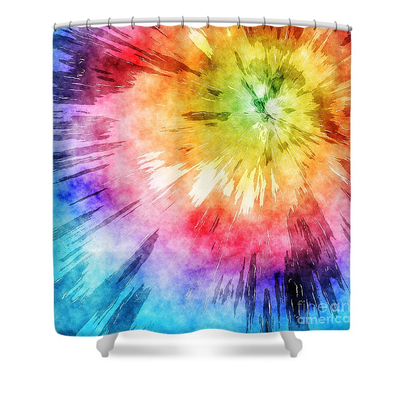 800x800 Tie Dye Watercolor Shower Curtain For Sale By Phil Perkins