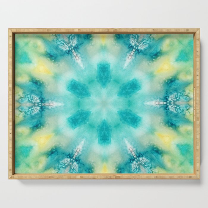 700x700 Watercolor Tie Dye Serving Tray By Sylviacookphotography Society6