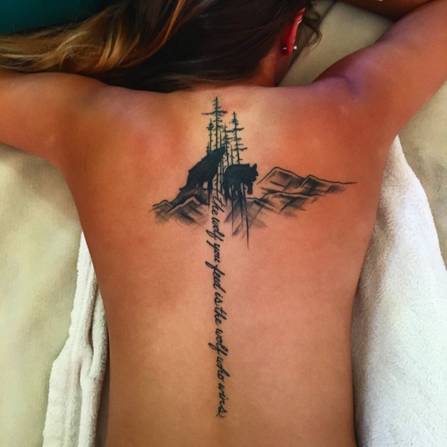 628x628 Watercolor Tiger Tattoo On Side Back