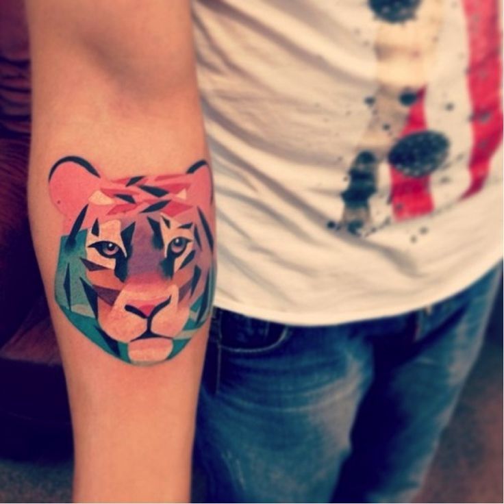 736x736 Watercolor Tiger Tattoo