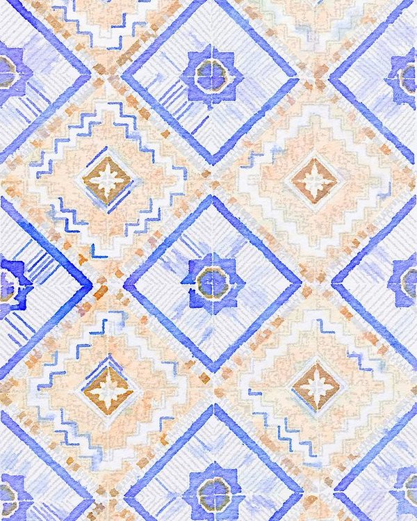 600x749 Watercolor Italian Ceramic Tile Poster By Ariane Moshayedi