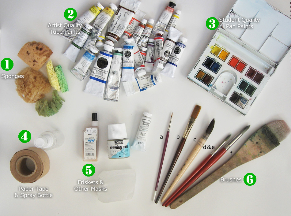 950x706 My Watercolor Tools By Kelliroos